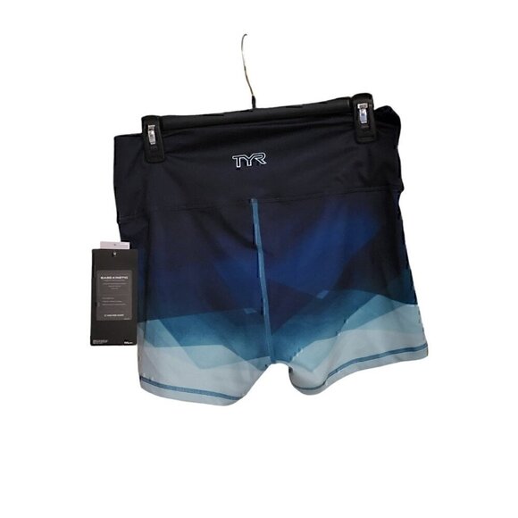 TYR Base Kinetic Women's High-Rise 2" Shorts  Forge Blue Multi Women's Size XL - Picture 3 of 7